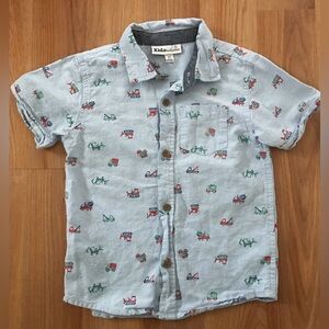 Vintage boys kids headquarters button up shirt 4T